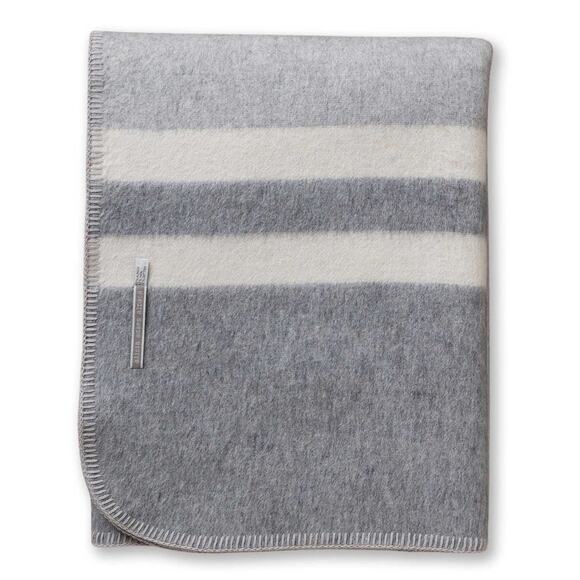 NEW $575 Alicia Adams Alpaca Field Throw Blanket Grey Cream Peru Fair Trade - Picture 1 of 9